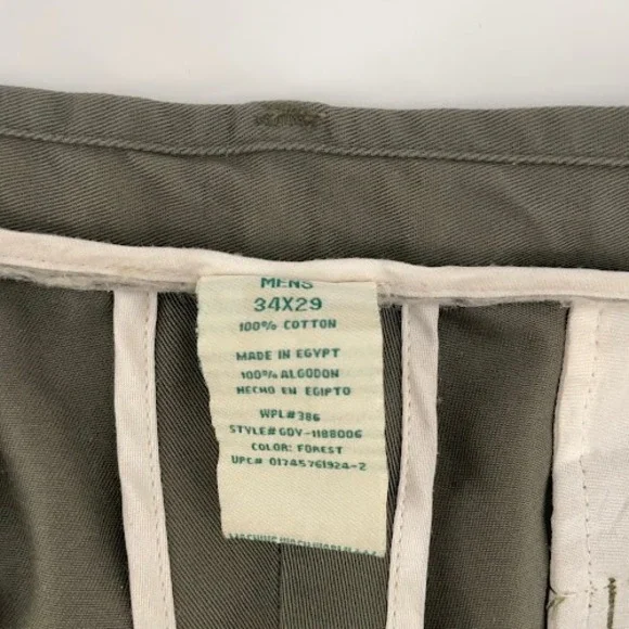 Duck Head Premium Pants Mens 34x29 fits 36x28 Green 100% Cotton Slacks - Picture 2 of 10